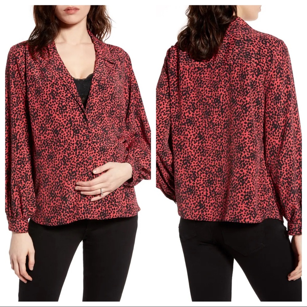 Topshop Animal Print Maternity Shirt